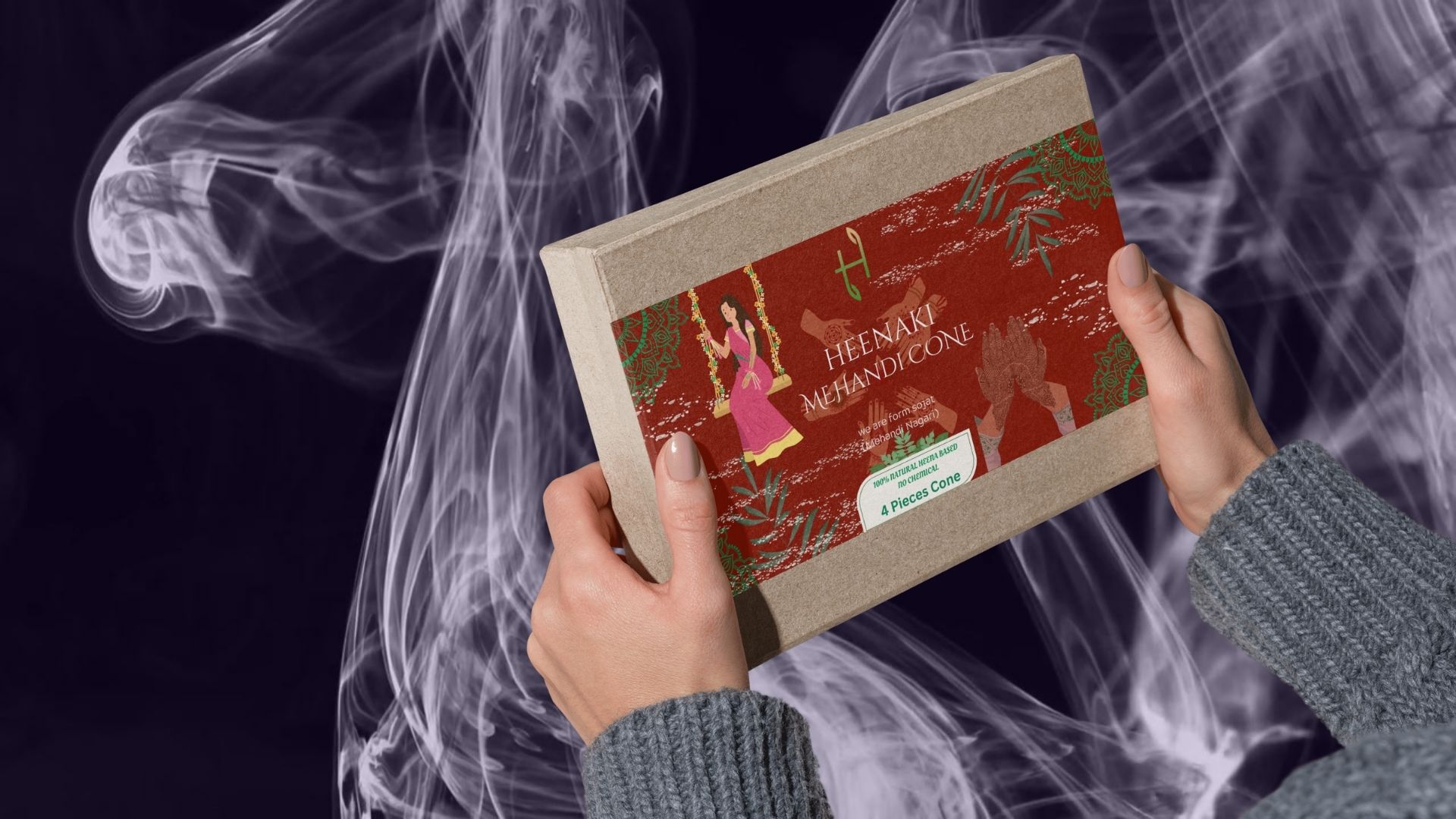 Divika Mehandi Cone application - Beautiful henna design on hand